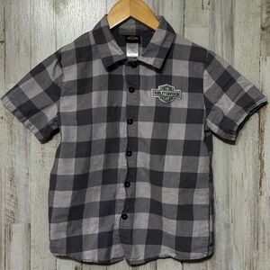 Boys Harley Davidson Button Down‎ 8/10